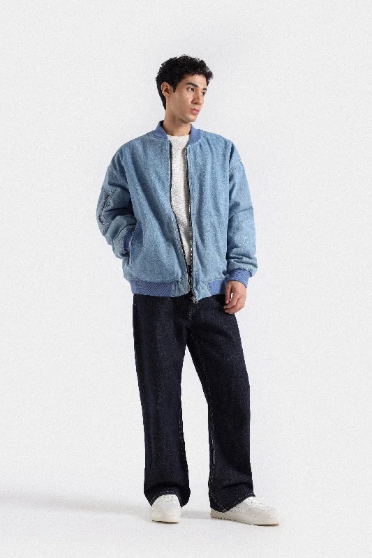 Men's Coats with Removable LiningsBomber Jacket with Rib