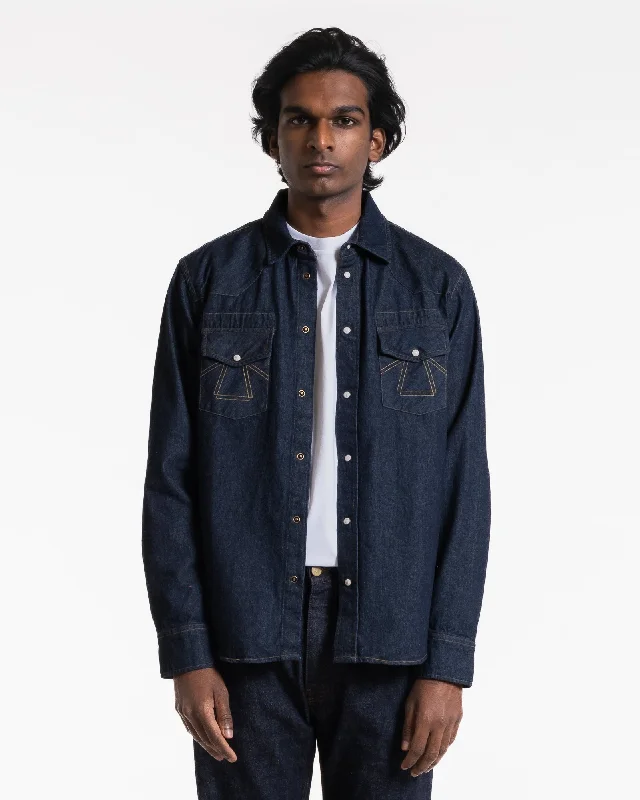Classic Men's Dress ShirtsWestern Shirt Texas Indigo