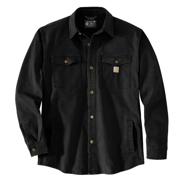 Men's Iron-Free Shirts for Wrinkle-Resistant WearMontana Rugged Flex Loose Fit Heavyweight Duck Shirt Jac - Black Men's Iron-Free Shirts for Wrinkle-Resistant WearMontana Rugged Flex Loose Fit Heavyweight Duck Shirt Jac - Black