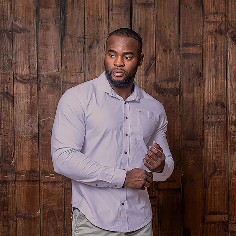 Men's Rugby Shirts for a Sporty LookKingsley Heath Oxford Slim Fit Shirt Orchid