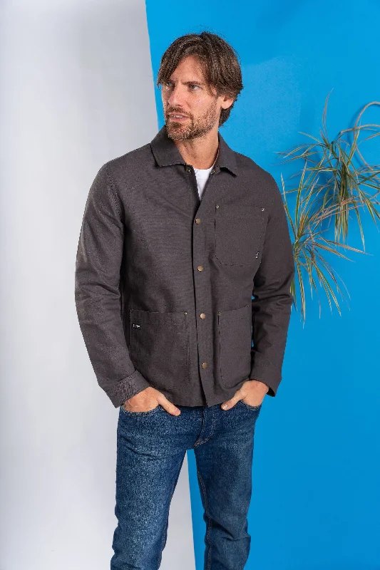 Men's Coats for Every BudgetRiley - Mens Overshirt - Dark Grey