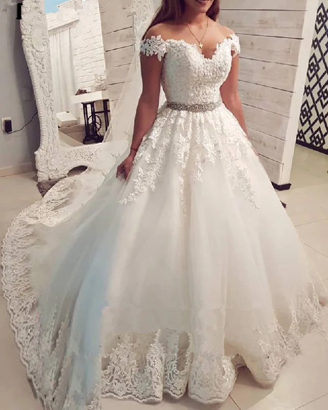 Prom DressVintage Lace Wedding Dress 2020 Ball Gown Sweetheart Off The Shoulder Vestido De Noiva Prom DressVintage Lace Wedding Dress 2020 Ball Gown Sweetheart Off The Shoulder Vestido De Noiva