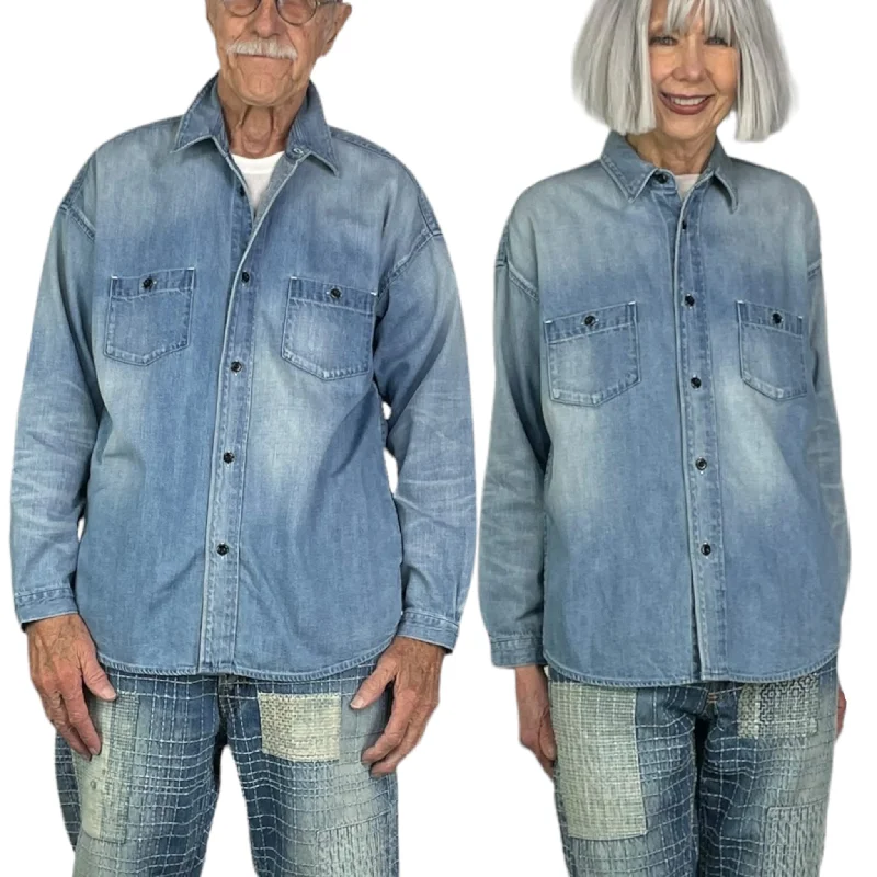 Men's Essential Dress Shirts for Everyday WearAPPLIQUED DENIM SHIRT