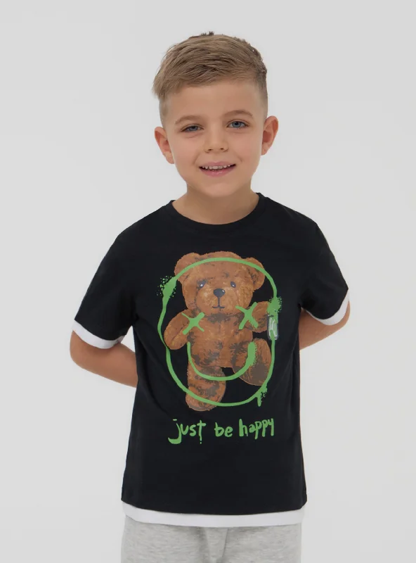 Men's Shirts for CampingKids Boys Short-sleeved T-shirt