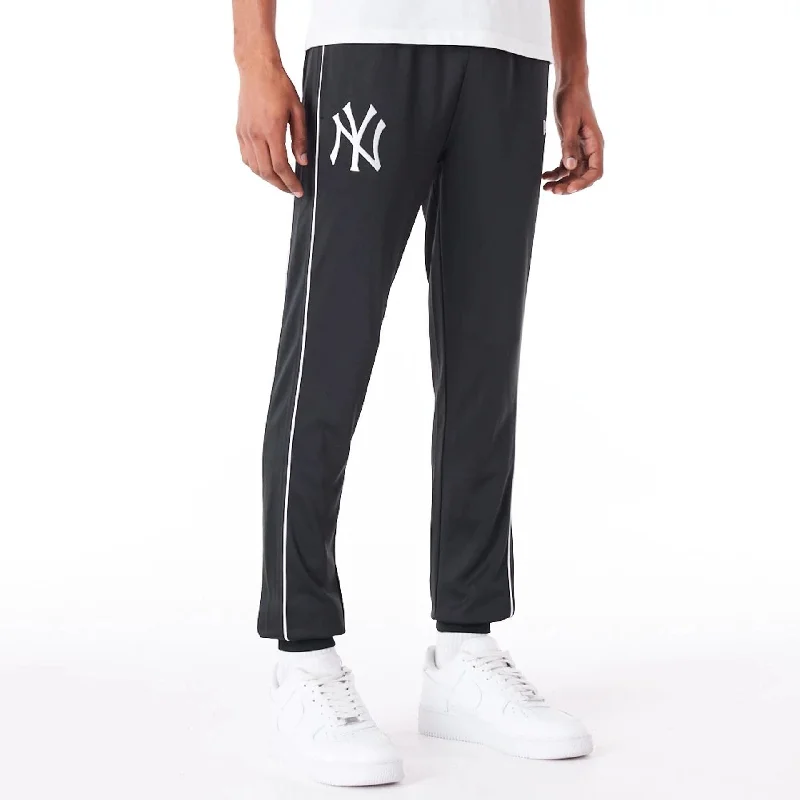 Men's Pants with Flap PocketsNew York Yankees MLB Track Pant Black Fleece Track Joggers