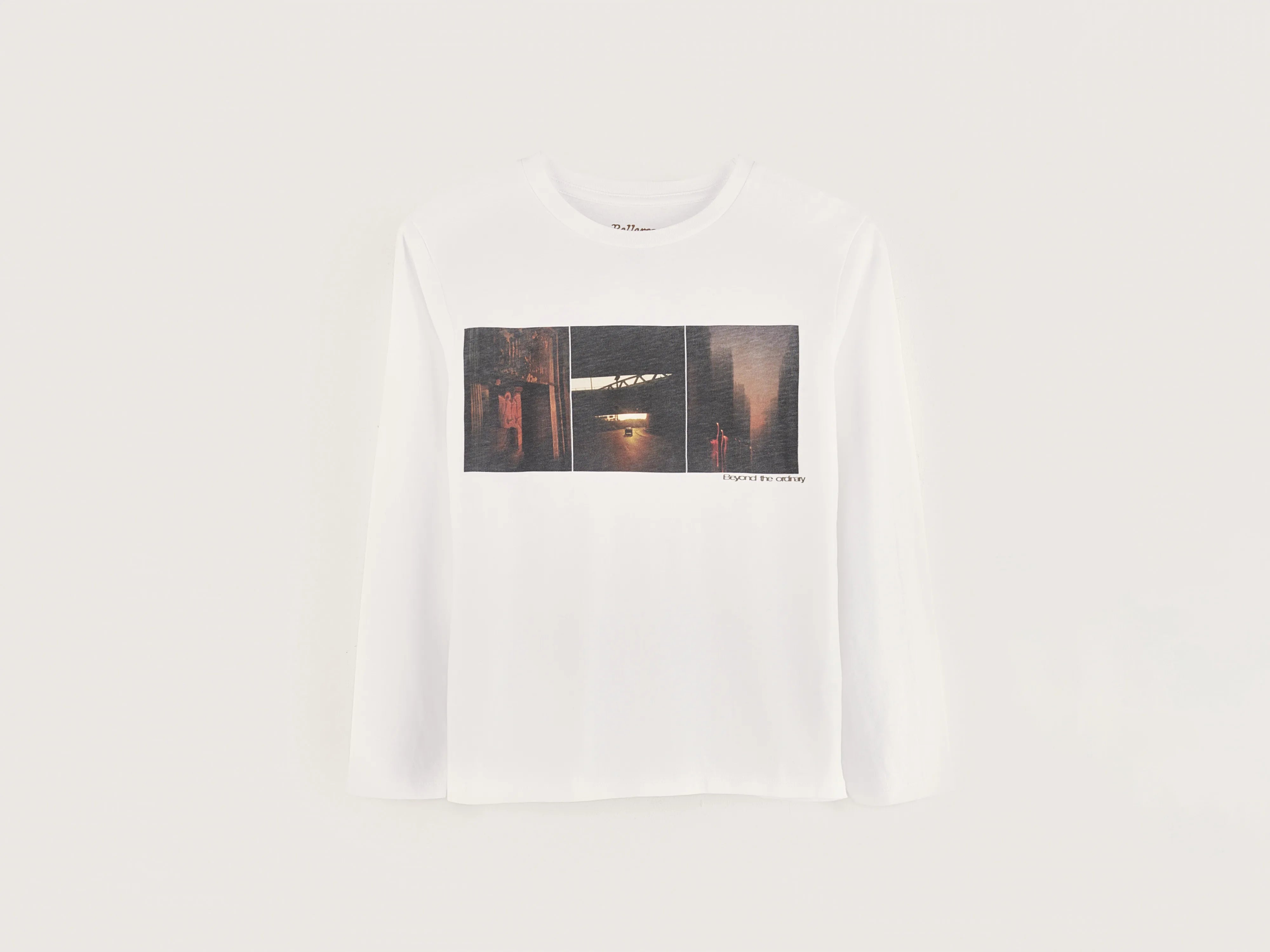 Men's Shirts with Pleated HemlinesKenno long-sleeve t-shirt   (242 / B / WHITE)