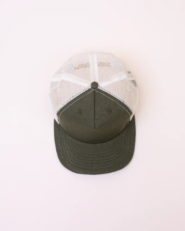Hipster Men's JeansTrucker Hat | Olive Selvage