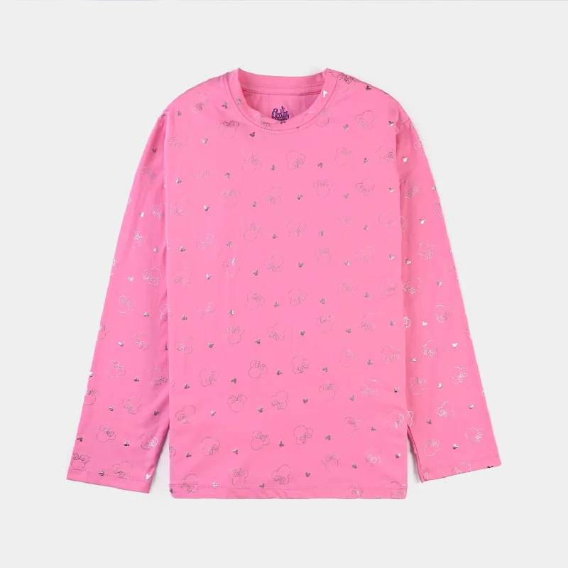 Men's Shirts with Embellished HemlinesGirls Lycra Jersey T-Shirt F/S Pink