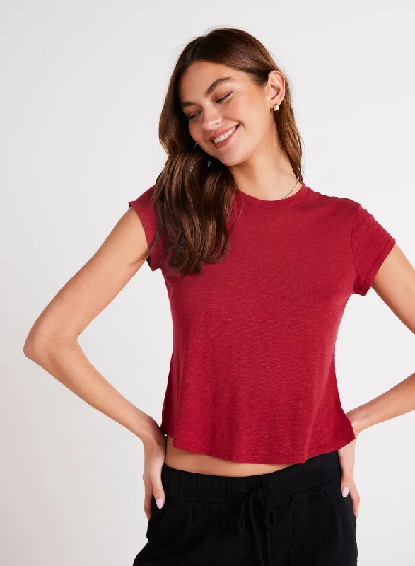 Men's Shirts with Convertible CollarsBaby Crew Tee - Ruby Red