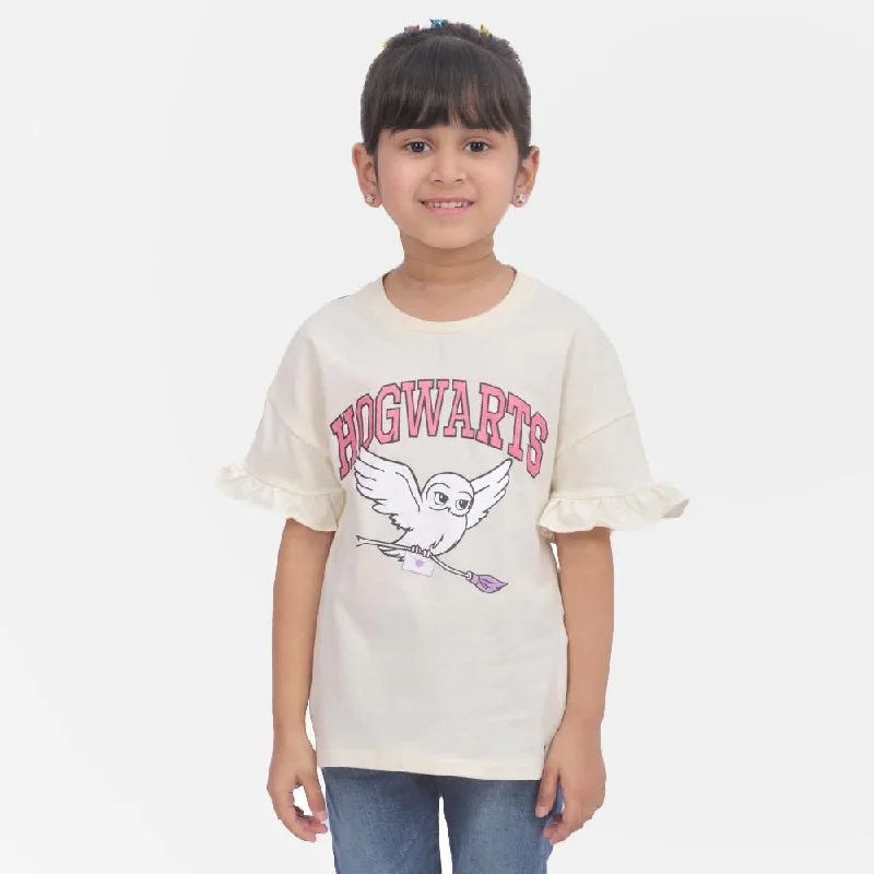 Men's Shirts with Barrel CuffsGirls Cotton Jersey T-Shirt Hogwarts