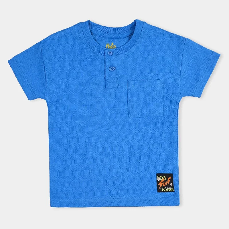 Men's Shirts with Belt AttachmentsBoys Cotton Jersey T-Shirt H/S Surf Time-B.Blue