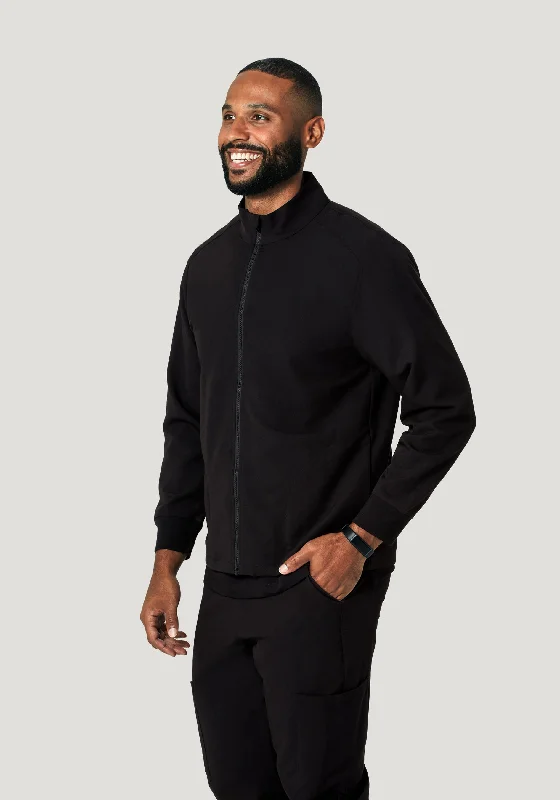 Men's Coats with Quilted LiningMen's Modern Scrub Jacket Black