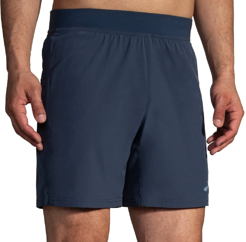 Men's Pants with Belt LoopsBrooks Sherpa 7 Inch Mens 2 In 1 Running Shorts - Blue