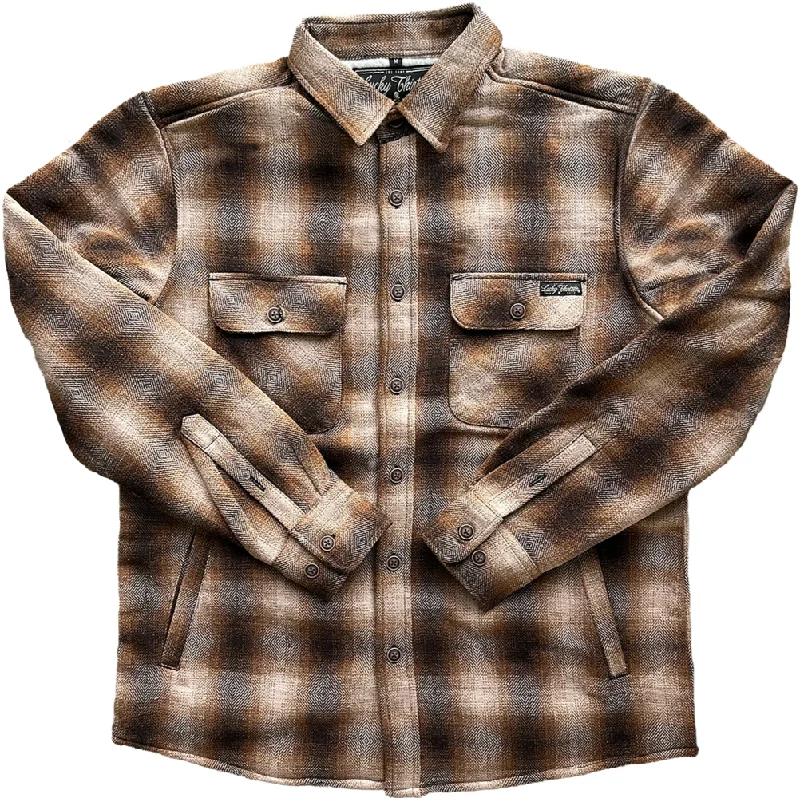 Men's Coats with Stretch FabricThe JERICHO Sherpa Lined Flannel Shacket