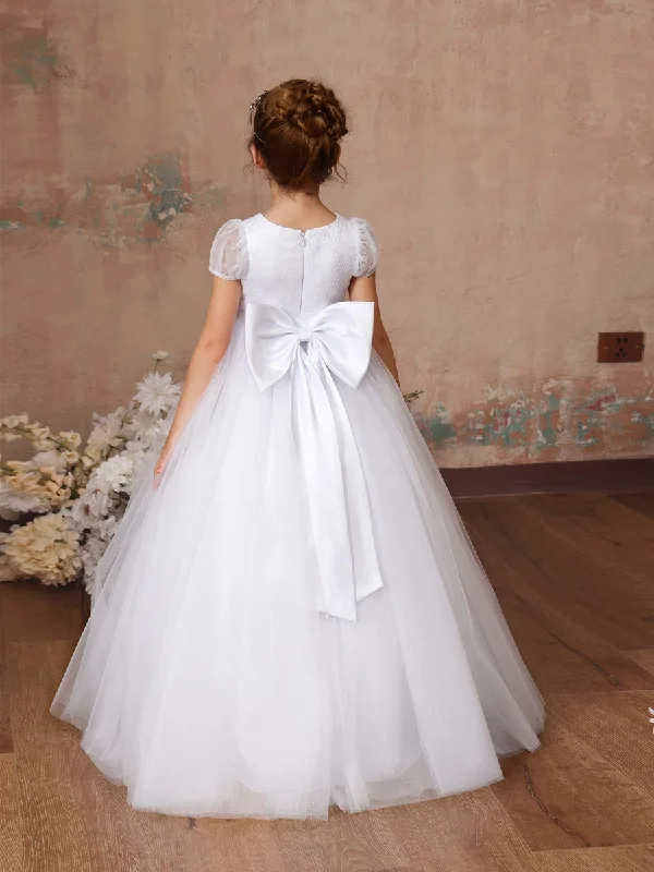 Tall Women DressBall-Gown Tulle Short Sleeves Scoop Neck Floor-Length Flower Girl Dresses Tall Women DressBall-Gown Tulle Short Sleeves Scoop Neck Floor-Length Flower Girl Dresses