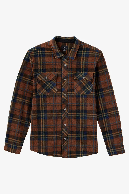 Men's Tailored Shirts for a Sharp AppearanceO'Neill Glacier Plaid Superfleece L/S Shirt-Carafe Men's Tailored Shirts for a Sharp AppearanceO'Neill Glacier Plaid Superfleece L/S Shirt-Carafe