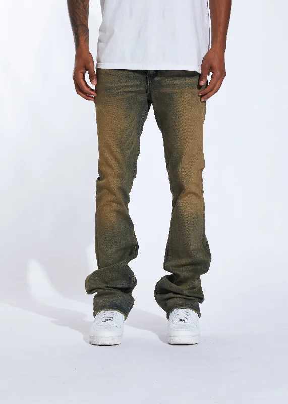 Comfort-Fit Men's JeansArch Stacked Denim (Rust Wash)