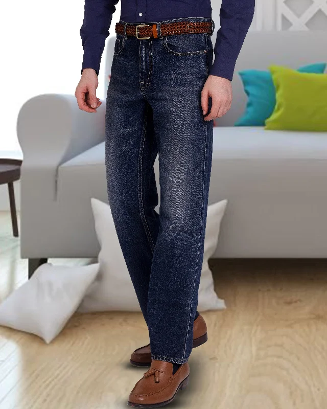 Best Fitting Men's JeansFaded Medium Indigo Washed Jeans