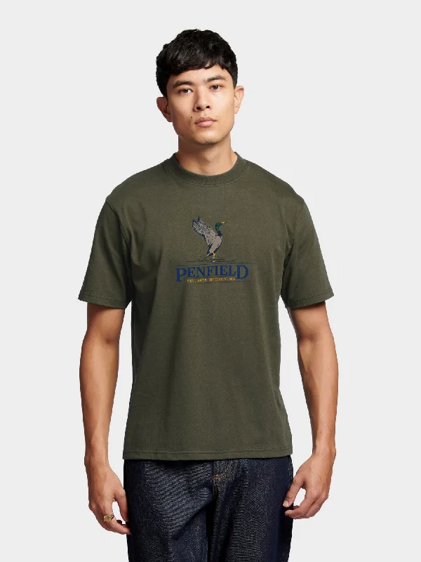 Stylish Men's HenleysPenfield Mens Regal Mallard T-Shirt in Capulet Olive