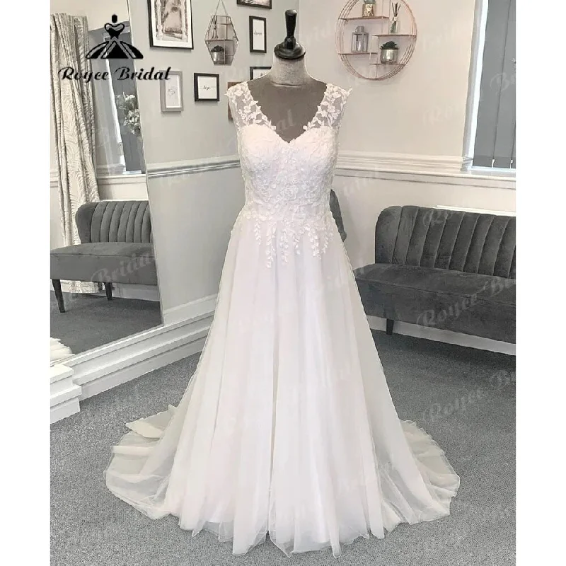 women's checkered dressesSummer Sleeveless Lace Bodice Boho V Neck Wedding Dress for Women Beach A Line Bridal Gown Sweep Train Vestidos De Novia women's checkered dressesSummer Sleeveless Lace Bodice Boho V Neck Wedding Dress for Women Beach A Line Bridal Gown Sweep Train Vestidos De Novia