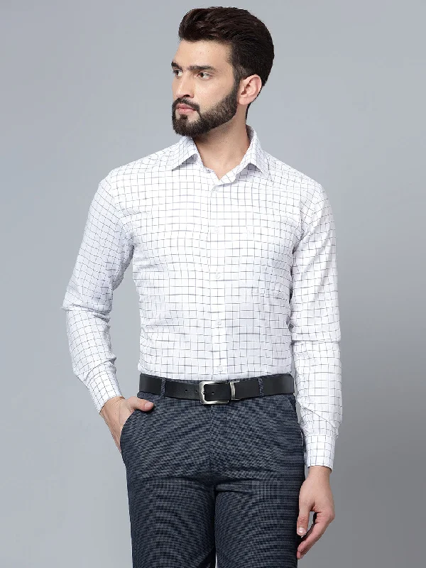 Men's Regular-Fit Shirts for a Classic FitMen's White Formal Medium Checks Full Sleeve Shirt Men's Regular-Fit Shirts for a Classic FitMen's White Formal Medium Checks Full Sleeve Shirt