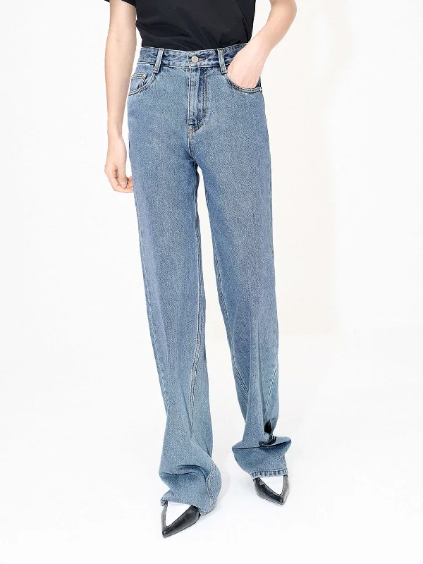 Casual Ripped Men's JeansStraight Bowknot Details Jeans