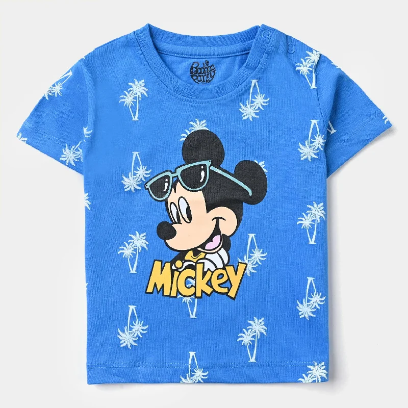 Men's Shirts with Asymmetrical HemlinesInfant Boys Cotton Jersey Round Neck T-Shirt-B.Blue Men's Shirts with Asymmetrical HemlinesInfant Boys Cotton Jersey Round Neck T-Shirt-B.Blue