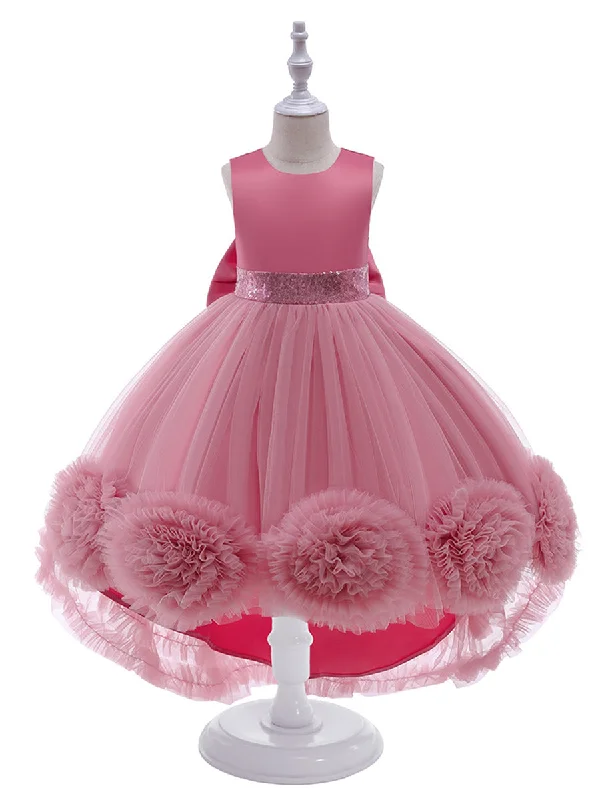 women's one-shoulder dressesBall Gown Scoop Hi-Low Ruffled Flower Girl Dresses with Bowknot women's one-shoulder dressesBall Gown Scoop Hi-Low Ruffled Flower Girl Dresses with Bowknot