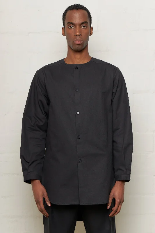 Men's Relaxed-Fit Shirts for Casual ComfortCollarless Dress Shirt Cotton