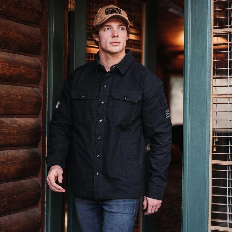 Functional Men's Ski JacketsMen's Lightweight Field Shacket - Black