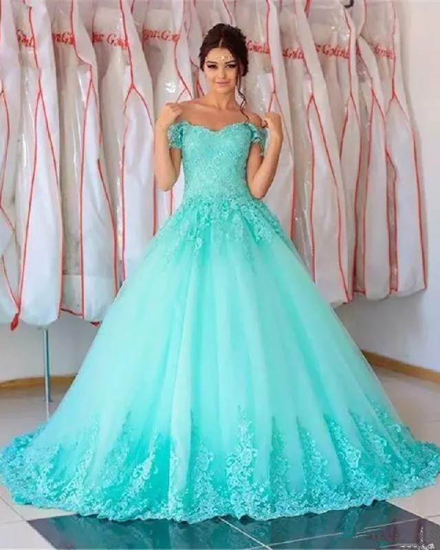 Cold-Shoulder DressPrincess Turquoise Quinceanera Dress Ball Gown Girls Sweet Sixteen Dress PL0603 Cold-Shoulder DressPrincess Turquoise Quinceanera Dress Ball Gown Girls Sweet Sixteen Dress PL0603