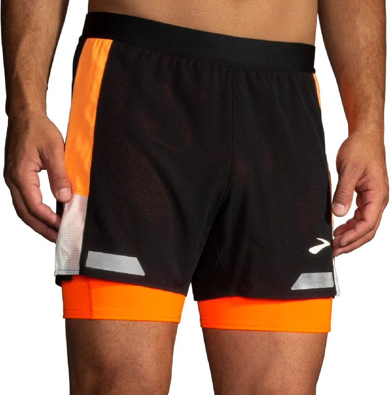 Men's High-Waisted Pants for a Retro StyleBrooks Run Visible 2.0 2 In 1 Mens Running Shorts - Black Men's High-Waisted Pants for a Retro StyleBrooks Run Visible 2.0 2 In 1 Mens Running Shorts - Black