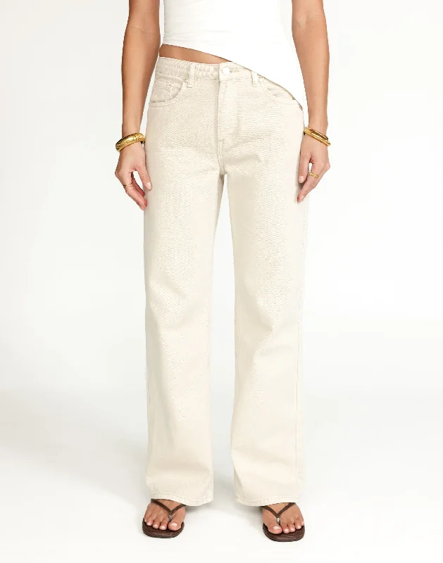 High-Waisted Bootcut Men's JeansEaston Jeans (Latte)