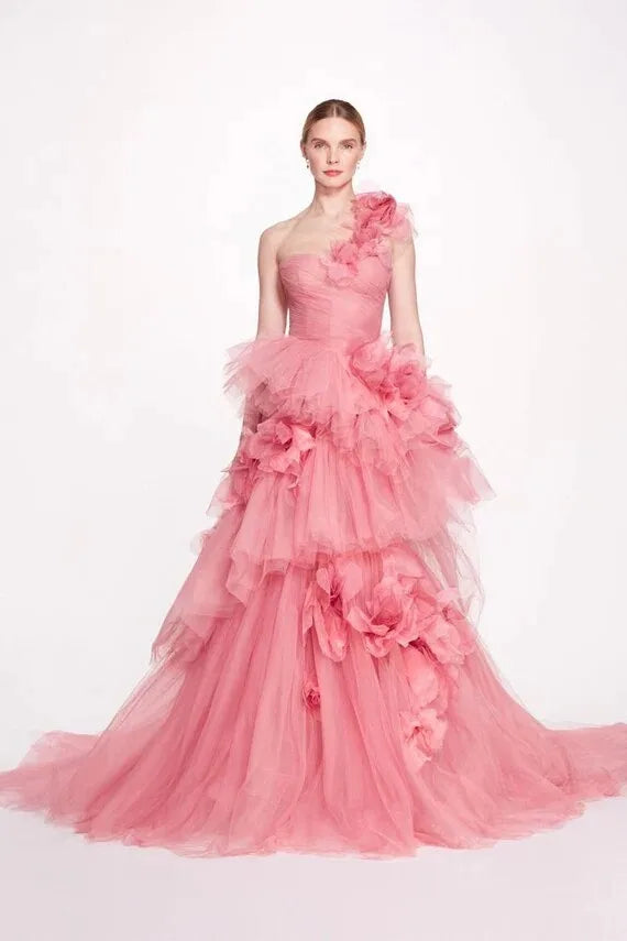 High-Low DressRoycebridal Wedding Dress  pink