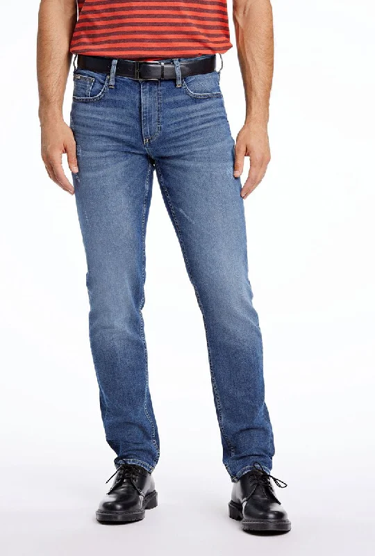 Men's Pants with Adjustable WaistbandsLINDBERGH SUPERFLEX WASHED JEANS