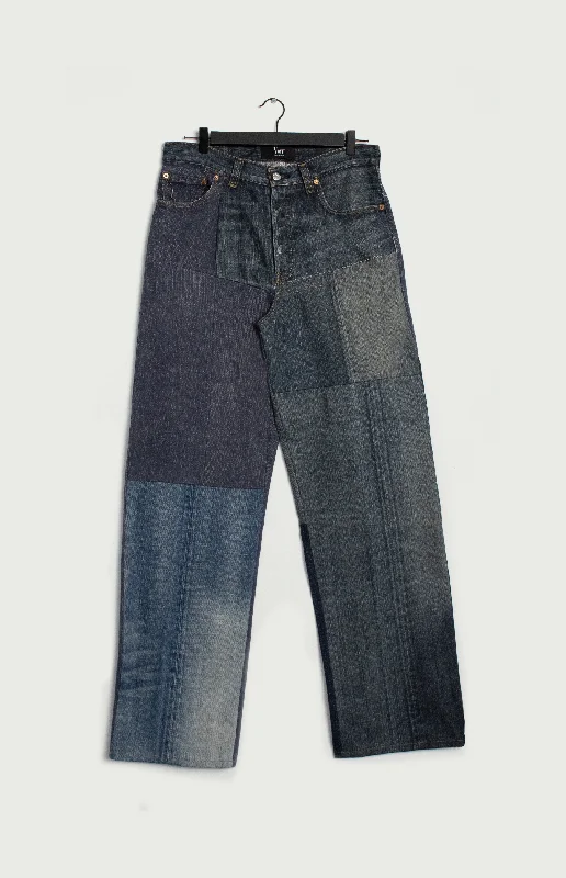 Men's Jeans for a Casual LookJeans Straight Patchwork 02