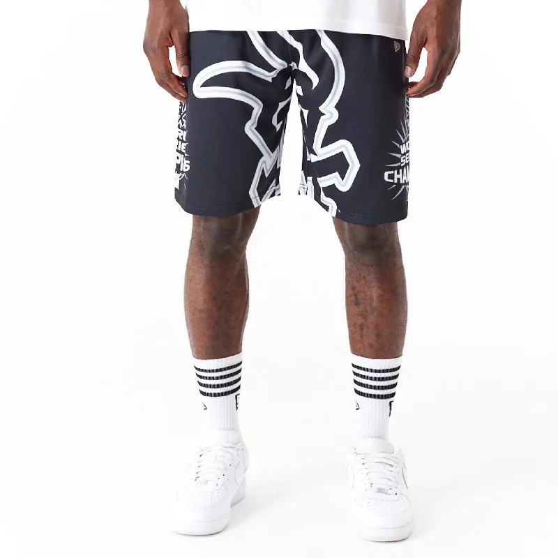Men's Work Pants for Durability and ComfortChicago White Sox MLB Large Logo Black Shorts