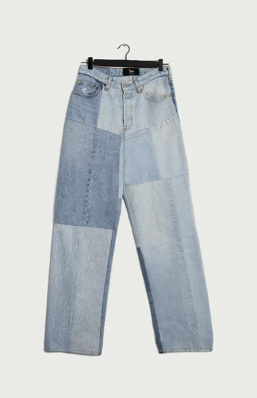 Men's Jeans with Functional PocketsJeans Straight Patchwork 01