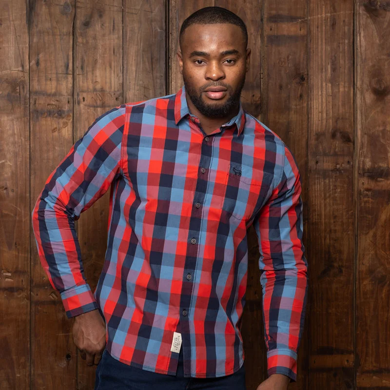 Men's Breathable Shirts for Warm ClimatesLakeside Gingham Muscle Fit Shirt Midnight Men's Breathable Shirts for Warm ClimatesLakeside Gingham Muscle Fit Shirt Midnight