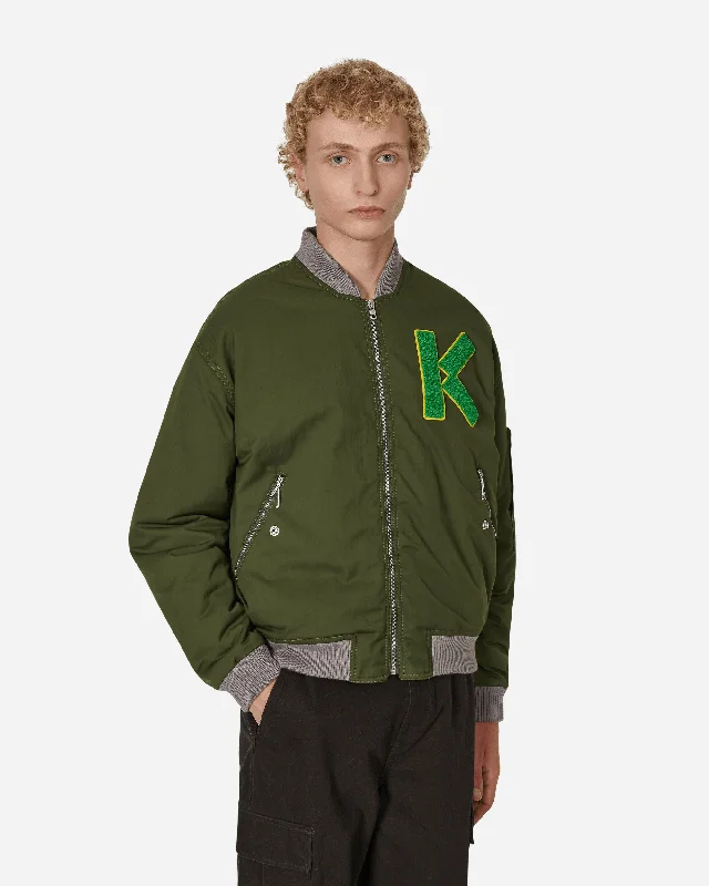Functional Men's Ski JacketsVarsity Bomber Jacket Green