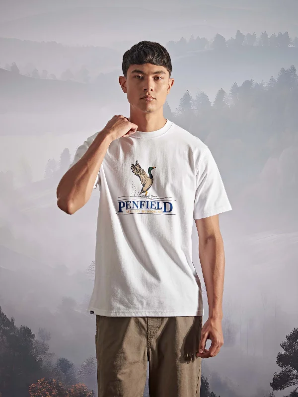 Men's Shirts with Custom MonogramsPenfield Mens Regal Mallard T-Shirt in Bright White