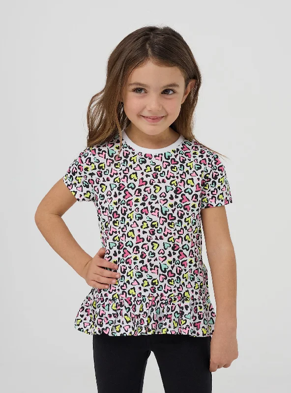 Men's Shirts with Elastic WaistbandsKids Girls Short-sleeved T-shirt