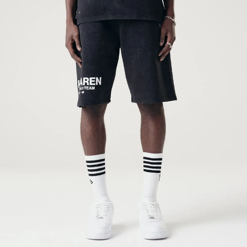 Men's Pants with Side PocketsMcLaren Racing Washed Pack Black Oversized Shorts