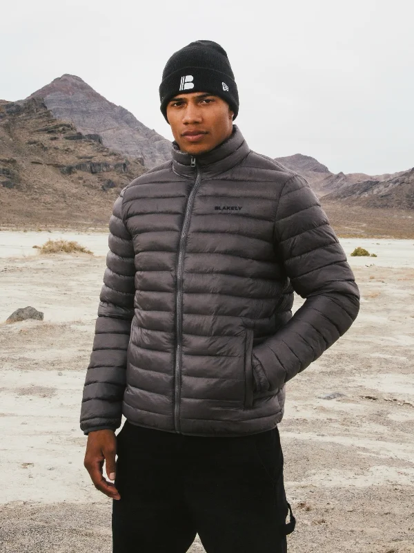 Men's Coats for Dressy OccasionsLucas Lightweight Puffer Jacket - Charcoal