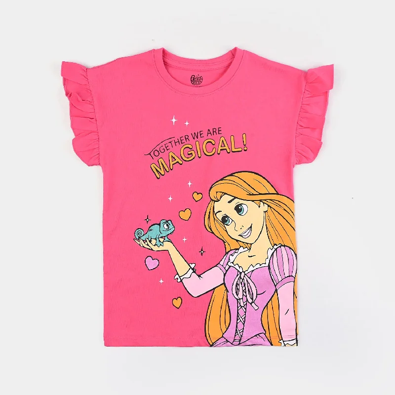Men's Shirts with Animal PrintsGirls Cotton Jersey T-Shirt H/S Magical-Hot Pink