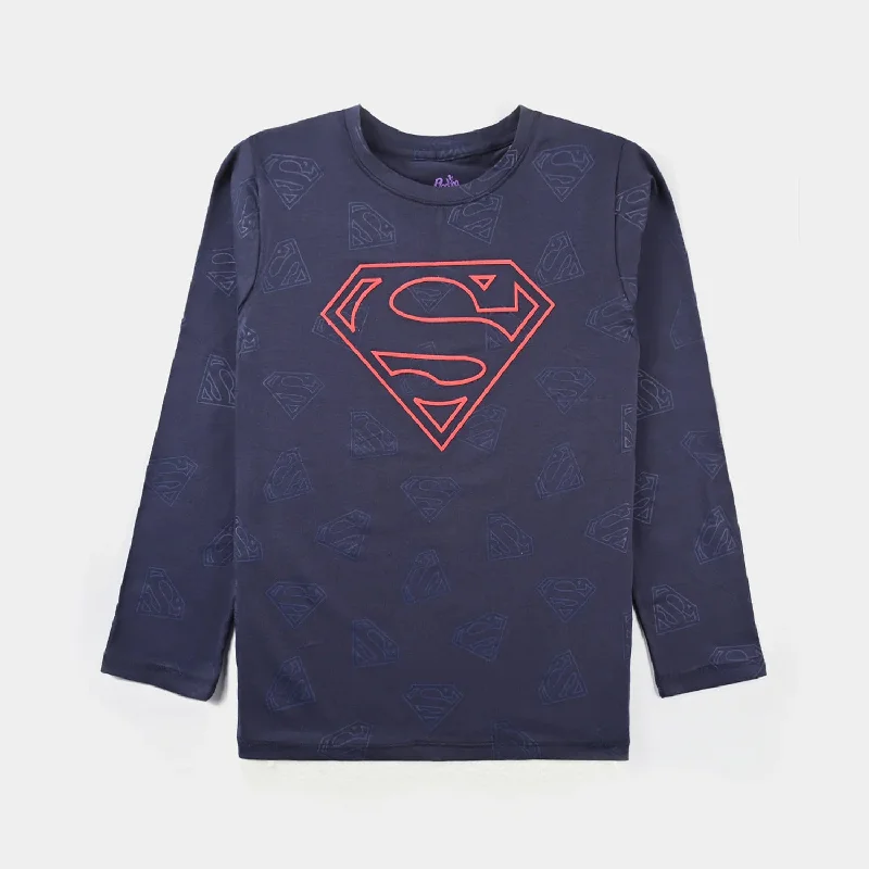 Men's Shirts with Patch PocketsBoys Cotton Jersey T-Shirt Character -NAVY
