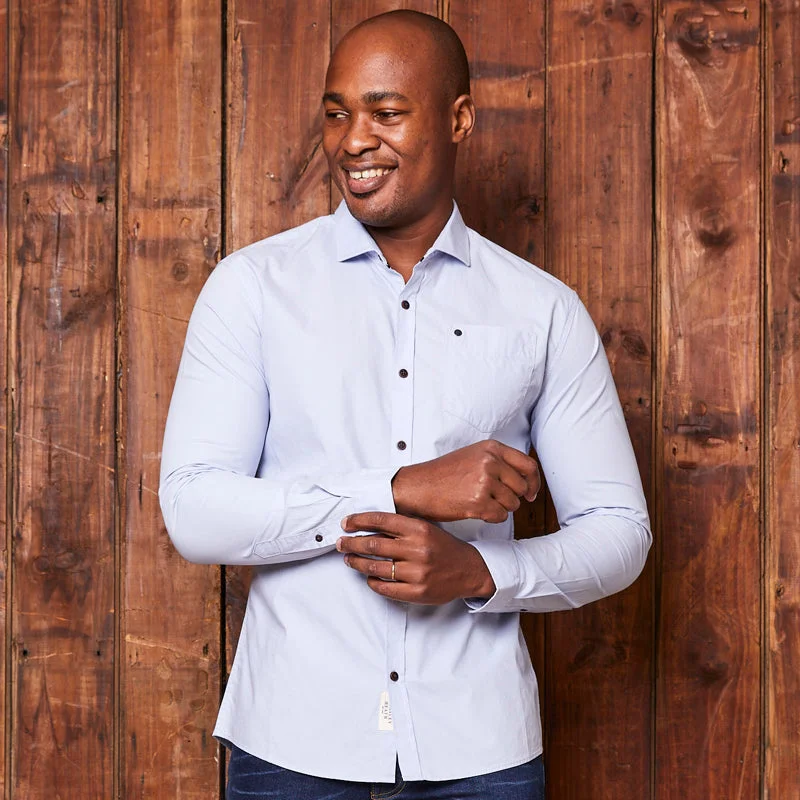 Men's Machine-Washable Shirts for ConvenienceKingsley Heath Timeless Muscle Fit Shirt Sky Men's Machine-Washable Shirts for ConvenienceKingsley Heath Timeless Muscle Fit Shirt Sky