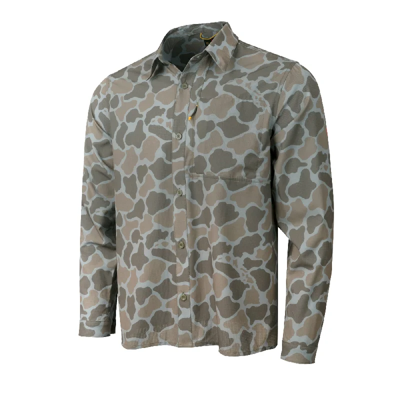 Men's Patterned Dress Casual Shirts for Smart-Casual EventsFlorence Marine X Airtex Expedition L/S Shirt-Burnt Olive Camo Men's Patterned Dress Casual Shirts for Smart-Casual EventsFlorence Marine X Airtex Expedition L/S Shirt-Burnt Olive Camo