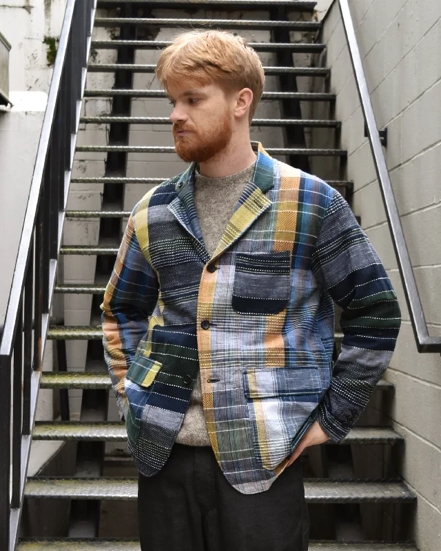 Designer Men's OvercoatsEngineered Garments Loiter Jacket in Cotton Madras