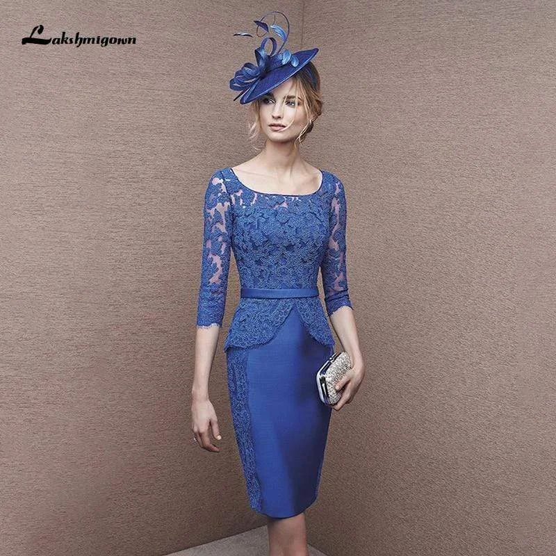 Lace DressElegant Blue Mother of The Bride Dresses A-line